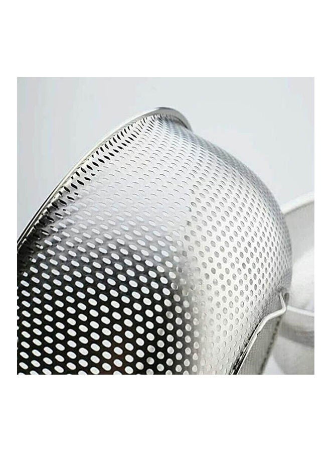 Food Colander 3 Pcs Set Silver