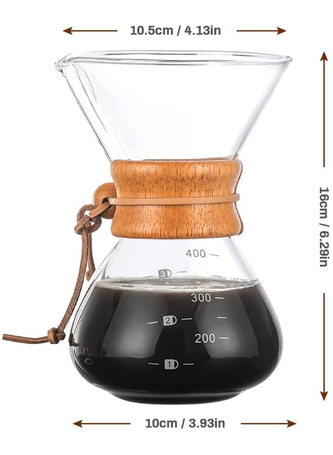 Filter Drip Brewing Chemex Coffee Maker Clear 400ml