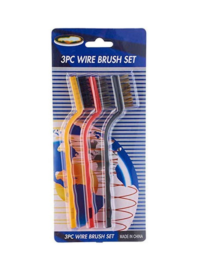 Agfa - Small Wire Cleaning Brush Set With Plastic Handle 3 Pieces Multicolour - Image 1