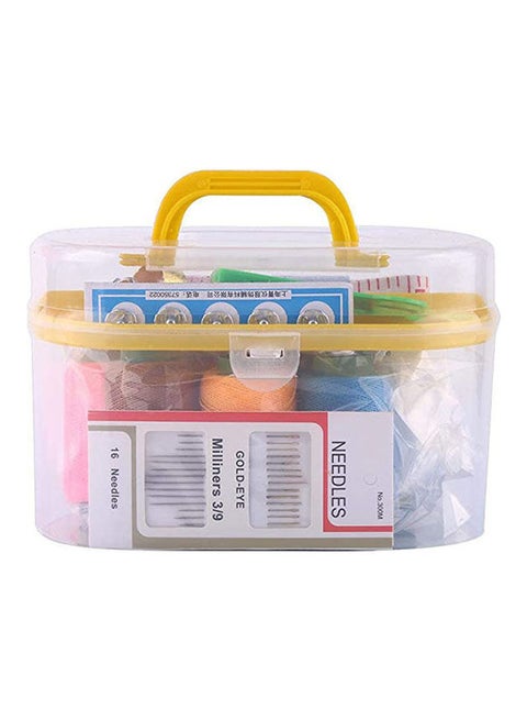 10Pcs/Box Large Sewing Box Threader Needle Tape Measure Scissor Thimble Kit Tool Multicolour