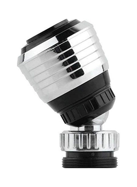 360 Degree Rotate Tap Bubbler Filter Aerator Net Water Saving Device Nozzle Faucet Fitting Silver/Black 2.4cm