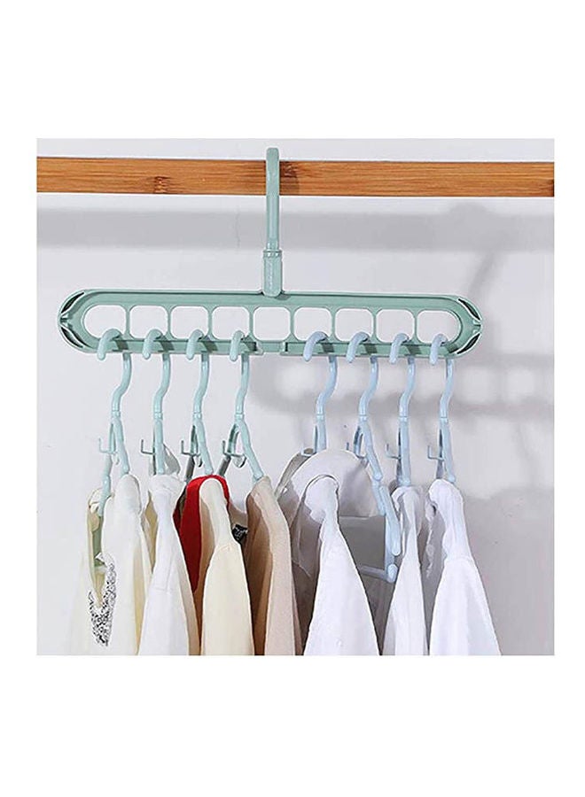 360 Rotating Multi-Function 9-Hole Space Saving Hanger Green 1x13 Inchinch - Image 1