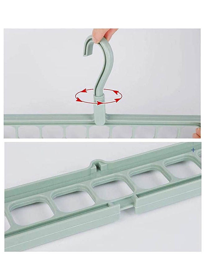 360 Rotating Multi-Function 9-Hole Space Saving Hanger Green 1x13 Inchinch - Image 2