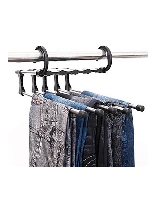 Generic 5 In 1 Adjustable Non-Slip Closet Hook Tie Belt Scarf Organizer BLack 35x35cm  - Image 2