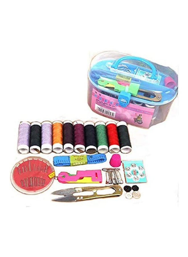 Double Layer Portable Travel Sewing Kits Box With Color Needle Threads Scissor Pin Hand Work Sewing Box Handwork Accessories Pink - Image 1