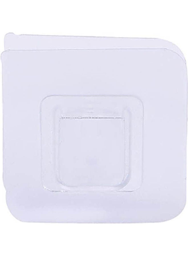 Weeman 5 Pieces Double-Sided Adhesive Wall Hooks-Wall Hooks Clear - Image 1