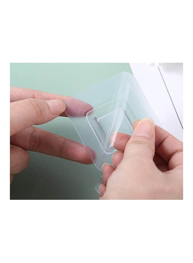 Weeman 5 Pieces Double-Sided Adhesive Wall Hooks-Wall Hooks Clear - Image 2
