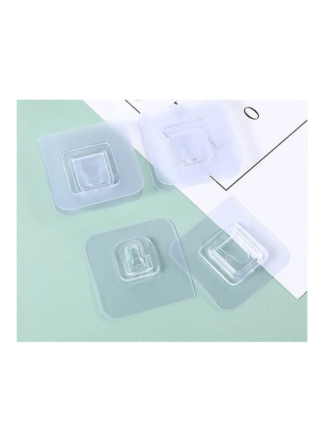 Weeman 5 Pieces Double-Sided Adhesive Wall Hooks-Wall Hooks Clear - Image 3