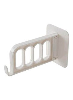 Rack Hanger Hook Multi-Function Folding Sticky Hook White 7.5x11.3cm