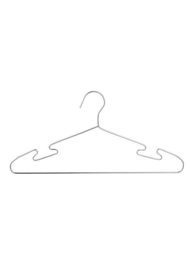 Qasem - Stainless Steel Clothes Hanger Set  10 Pieces Silver - Image 1