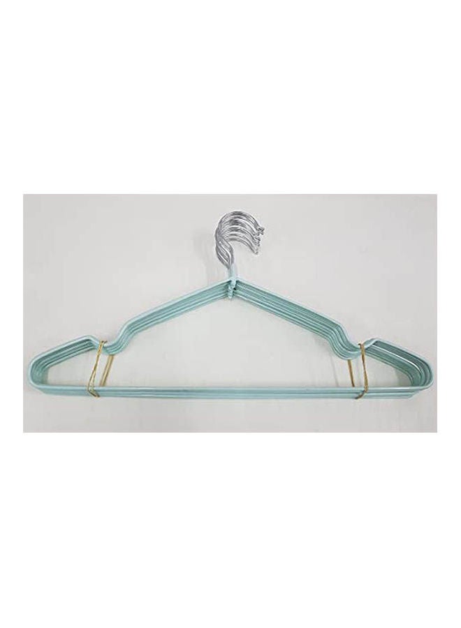 Generic - Silicone Coated Stainless Steel Clothes Hanger - 10 Pieces Light-Green - Image 1