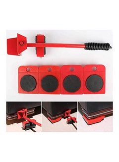 Five-Piece Set Multi-Functional Heavy Load Handling Combination Household Hardware Furniture Moving Tool Red