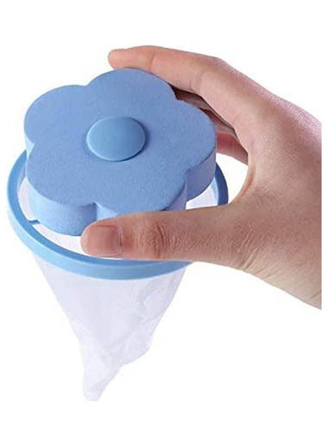 Home Floating Lint Hair Catcher Mesh Pouch Washing Machine Laundry Filter Bag Blue - Image 2