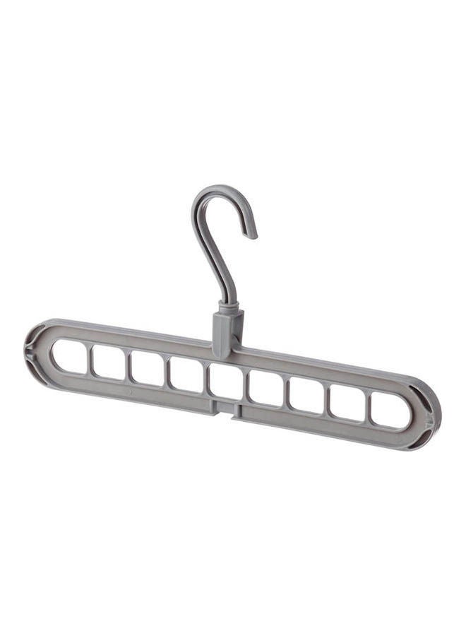 Generic Plastic Clothes Hanger  9 Holes Grey  - Image 2