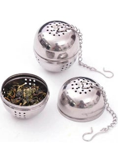 THE PACK Tea Infuser 1Pcs Ball Tea Infuser Mesh Filter Stainless Steel Ball Teakettles Strainer Silver 4.5cm  - Image 1