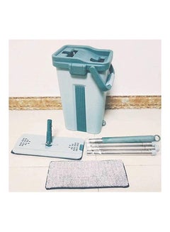 CLEAN LEADER Microfiber Floor Mop And Bucket System Self Wash And Dry Mop Green  - Image 2