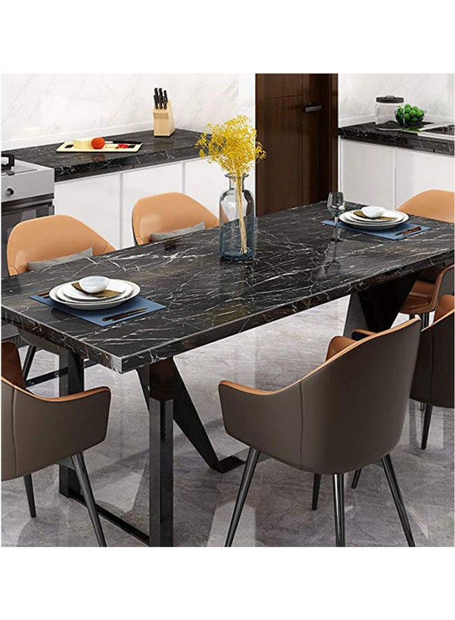 Lacheery Contact Paper Self Adhesive Wall Paper Marble Countertop Contact Paper Removable Wallpaper Peel And Stick Countertops For Kitchen Cabinets Backsplash Table Counter Top Covers Black - Image 2