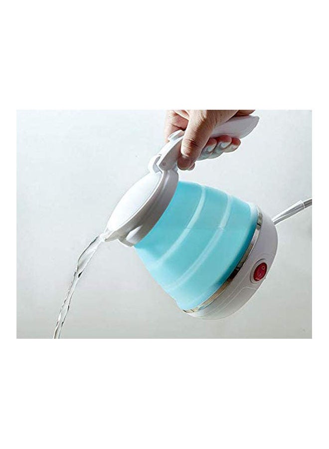 Generic - Travel Foldable Electric Kettle Portable Silicone Collapsible Camping Kettle 100-240V Blue 500ml - Image 1