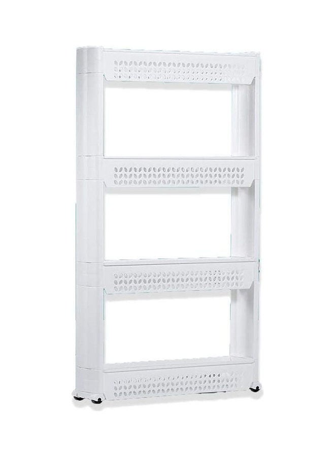 Organizer And Racks For Kitchen Storage 4 Shelves White - Image 1