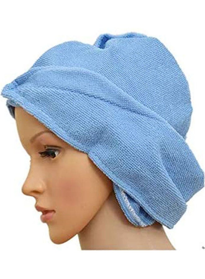 Hair Magic Drying Turban Wrap Towel Hat Cap Blue - Image 2