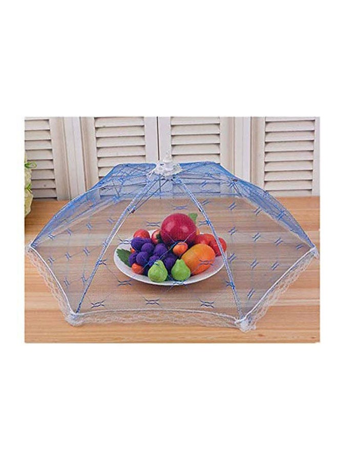 Bosideng 1Pcs Foldable Mesh Food Cover Food Umbrella Washable Picnic Barbecue Blue  - Image 1