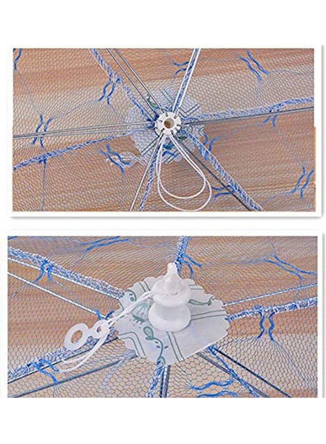 Bosideng 1Pcs Foldable Mesh Food Cover Food Umbrella Washable Picnic Barbecue Blue  - Image 2