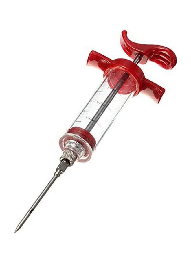 Flavour Injector Syringe Seasoning Sauce Gadget Needle Turkey Bbq Meat Red
