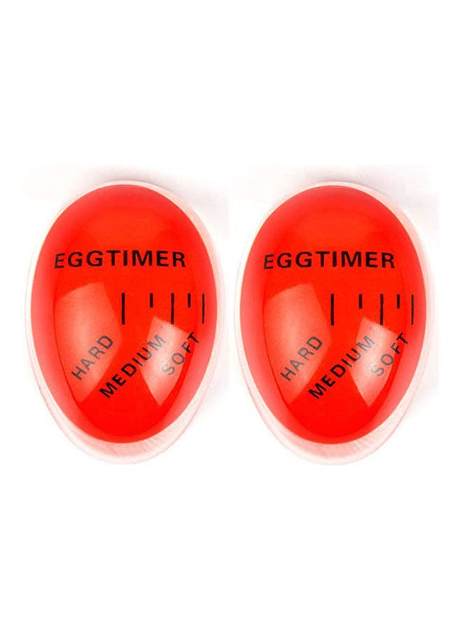 Colour Changing Egg Timer, Bidear 2 Pack Heat Sensitive Egg Timer In Boil Water For Kitchen Red  - Image 1