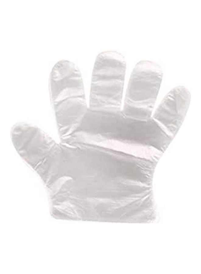 ماركة غير محددة Disposable Plastic Gloves 100 Pcs Clear 