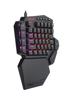 REDRAGON Redragon K585 DITI One-Handed RGB Mechanical Gaming Keyboard Blue Switches Type-C Professional Gaming Keypad with 7 Onboard Macro Keys Detachable Wrist Rest 42 Keys  - Image 1