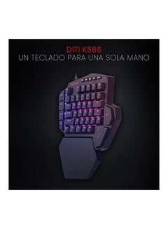 REDRAGON Redragon K585 DITI One-Handed RGB Mechanical Gaming Keyboard Blue Switches Type-C Professional Gaming Keypad with 7 Onboard Macro Keys Detachable Wrist Rest 42 Keys  - Image 2