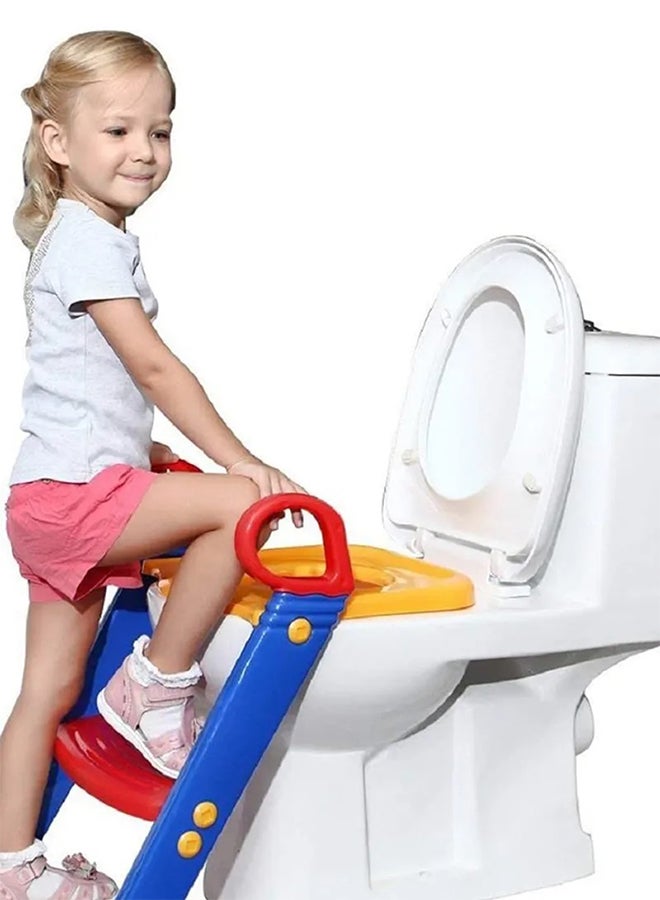 Generic - Portable Folding Trainer Toilet Potty Training Ladder Chair For Kids - Image 1