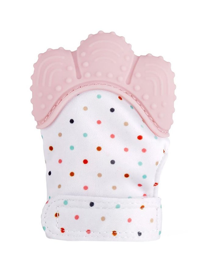 Seature - Early Basic Training Hygenic Silicone Teething Mitten Glove For Baby - Pink - Image 1