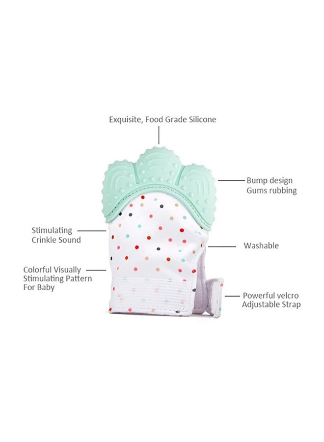 Seature - Early Basic Training Hygenic Silicone Teething Mitten Glove For Baby - Pink - Image 1