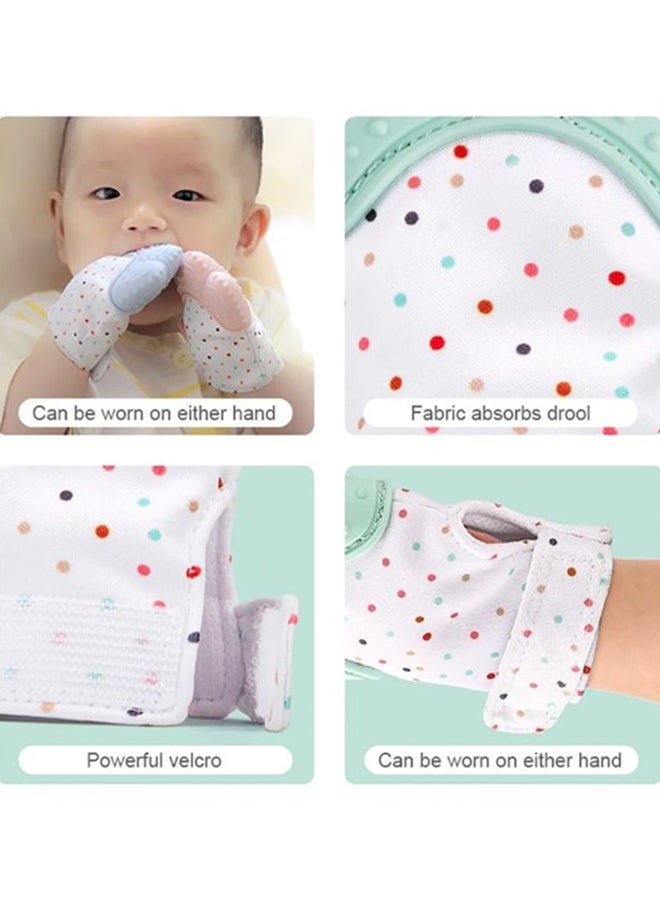 Seature - Early Basic Training Hygenic Silicone Teething Mitten Glove For Baby - Pink - Image 1