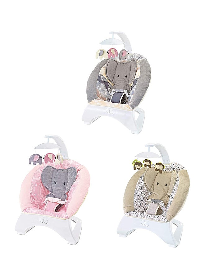 Baby love Baby Durable Elephant Theme Electric Bouncer Chair With Music And Hanging Toys For Children  - Image 3