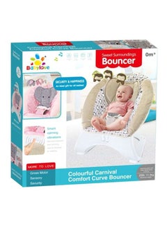 Baby love Baby Durable Elephant Theme Electric Bouncer Chair With Music And Hanging Toys For Children  - Image 4