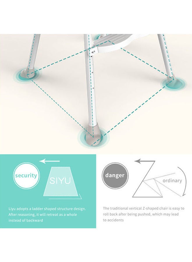 كيدل كرسي مرتفع متعدد الوظائف للأطفال مع صينية طعام متينة ودواسة للقدم قابلة للتعديل - Image 5