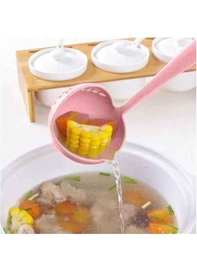 Generic - Soup Spoon With Strainer - Long Handle Skimmer 2 In 1 - Piece Multicolour - Image 1