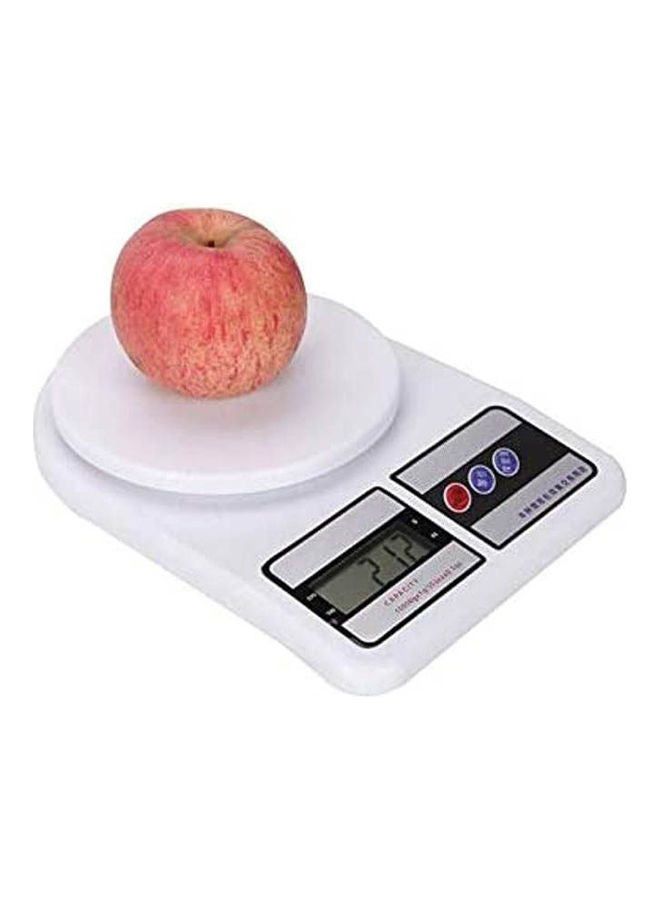 أز سين أون تي في ميزان مطبخ رقمي أبيض 24 x 16.5 x 3.5سم