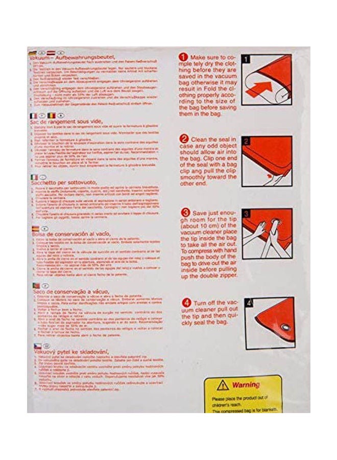 Organizer Vacuum Seal Storage Bag Clear 26x16cm - Image 2