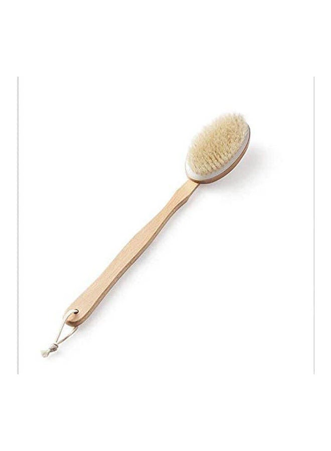 Body Dry Bath Exfoliating Brush Beige 41x8cm  - Image 1