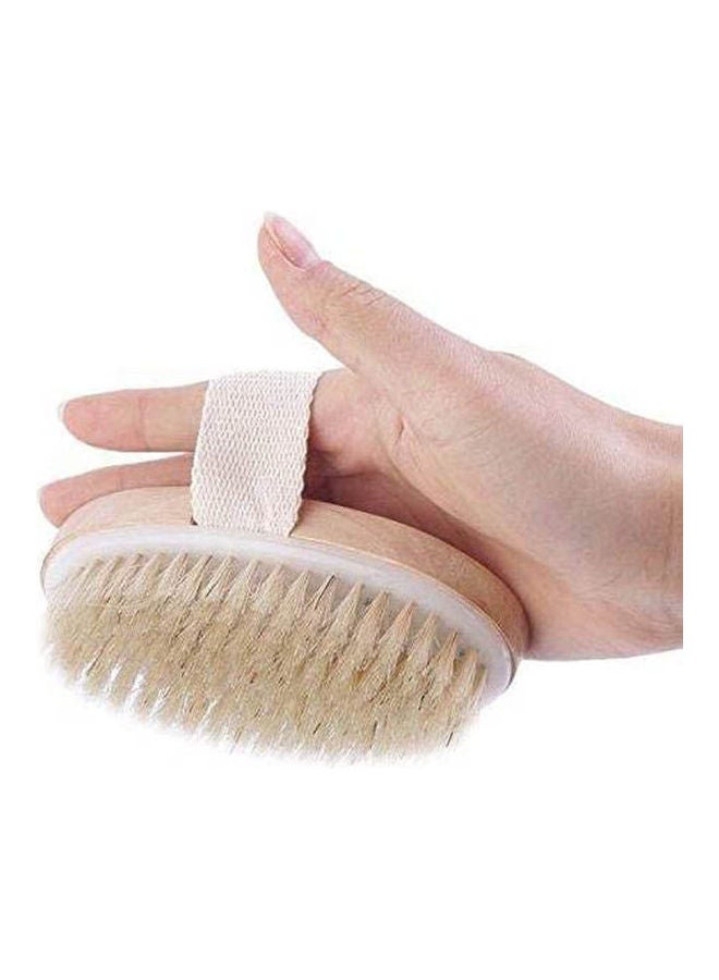 Body Dry Bath Exfoliating Brush Beige 41x8cm  - Image 2