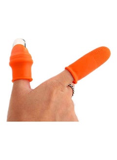 Generic Fruit and Vegetable Picking Potted Plants Trim Silicone Thumb Knife Set Picking Portable Knife Garden Tools Orange  - Image 3