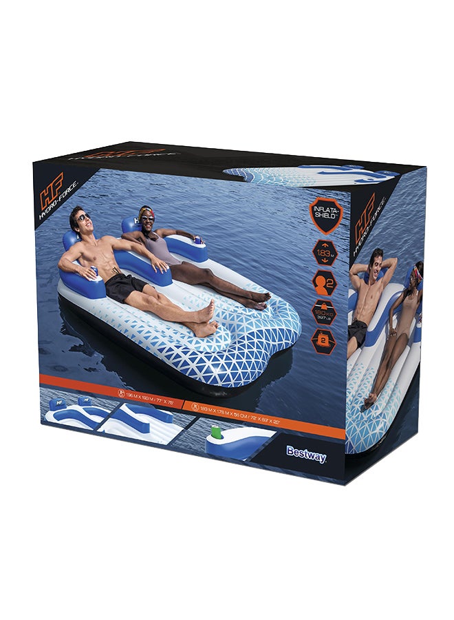 Bestway Hydro-Force Indigo Wave Double Lounge 196x193cm 196x193cm  - Image 2