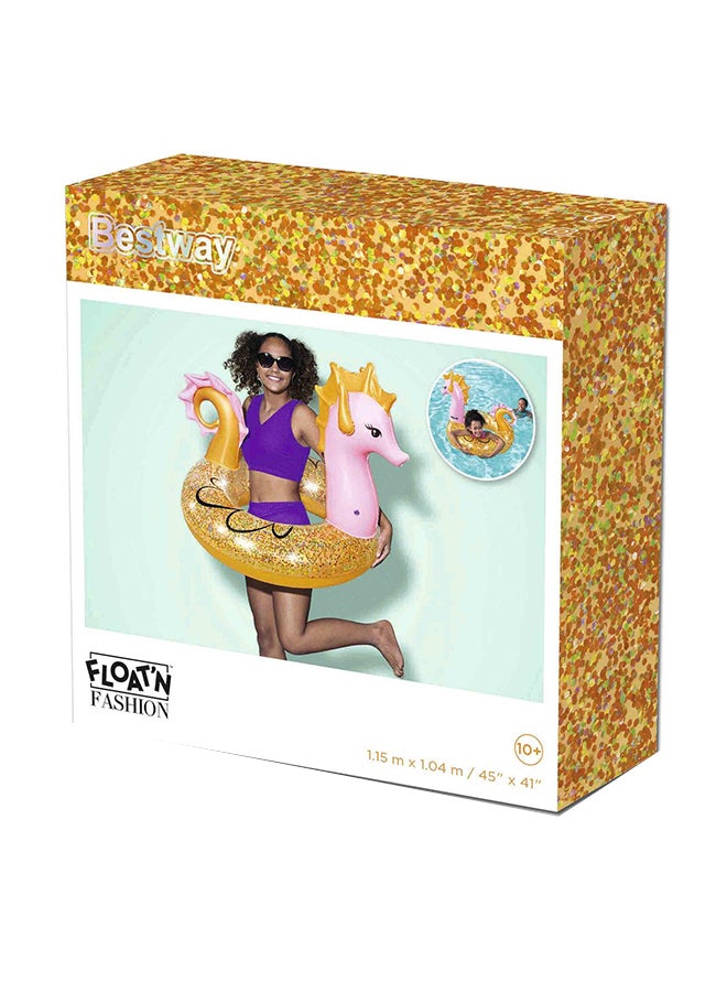 Bestway Glitter Seahorse Swim Ring Float 115x104cm 115x104cm  - Image 2