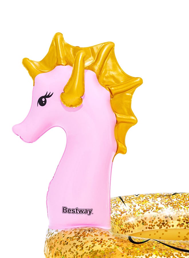 Bestway Glitter Seahorse Swim Ring Float 115x104cm 115x104cm  - Image 3