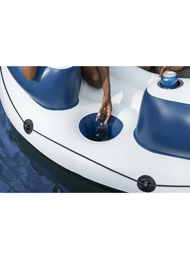 Bestway Hydro-Force Lazy Dayz 4-Person Inflatable Party Island 239 x 239 x 63.5cm 239 x 239 x 63.5cm