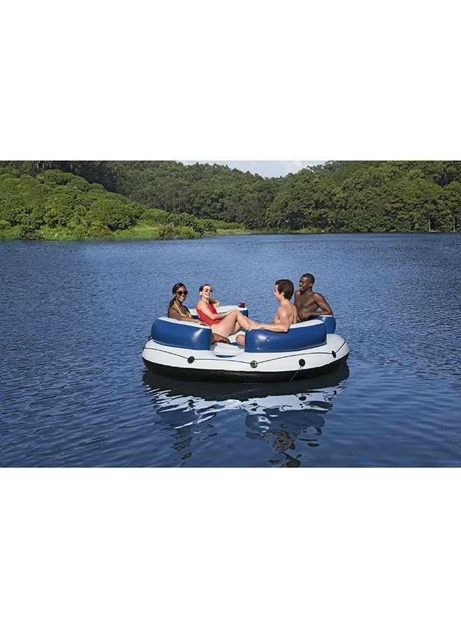Bestway Hydro-Force Lazy Dayz 4-Person Inflatable Party Island 239 x 239 x 63.5cm 239 x 239 x 63.5cm