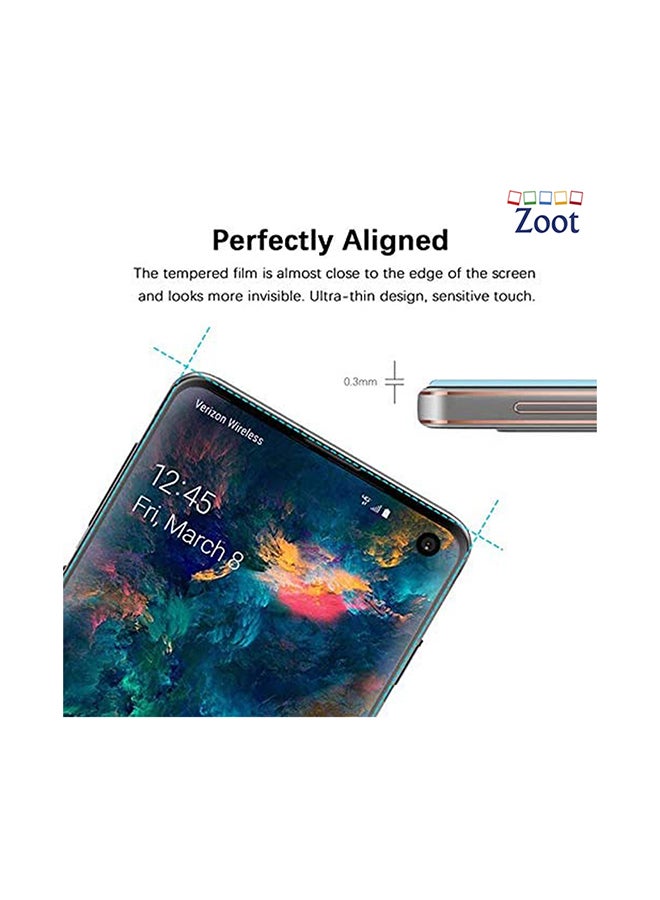 Zoot Tempered Glass Screen Protector Compatible For Samsung Galaxy S10 Black - Image 2